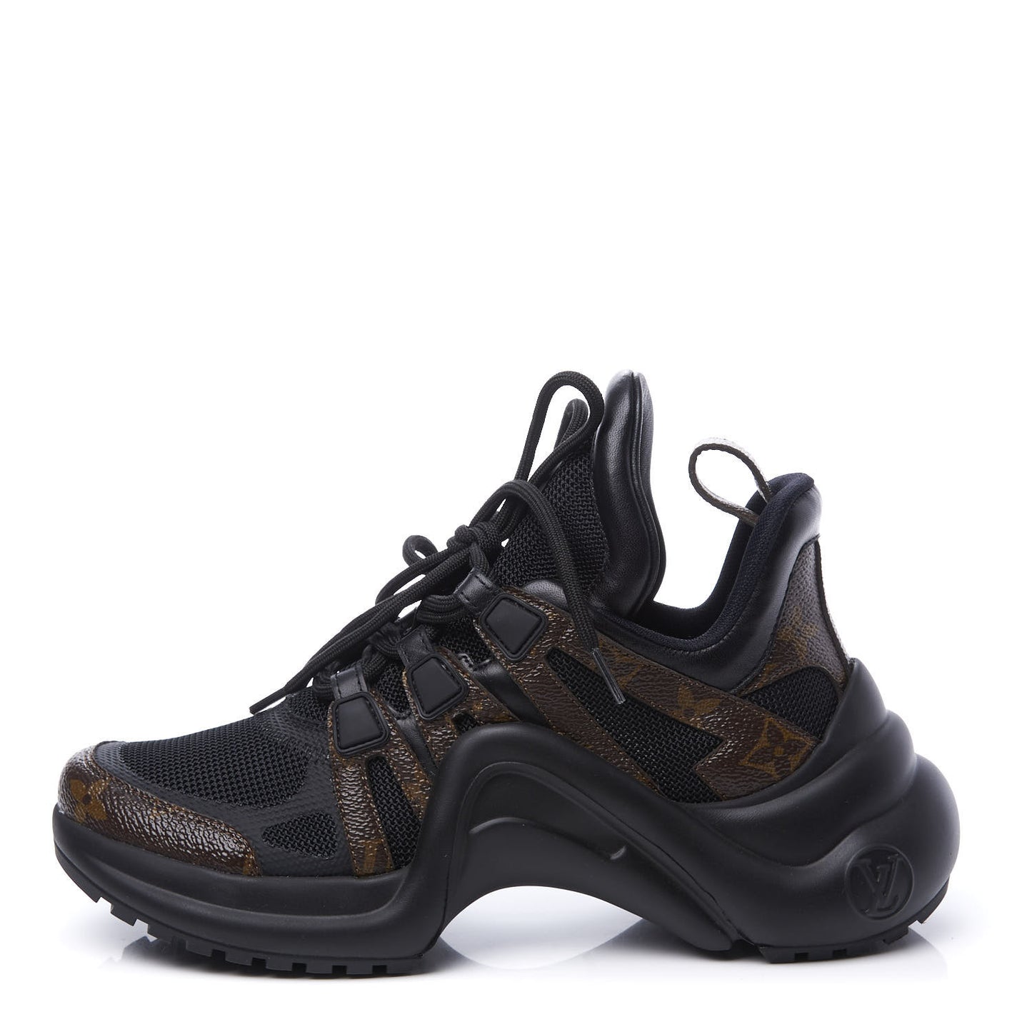 Calfskin Patent Monogram LV Archlight Sneakers 35.5 Black