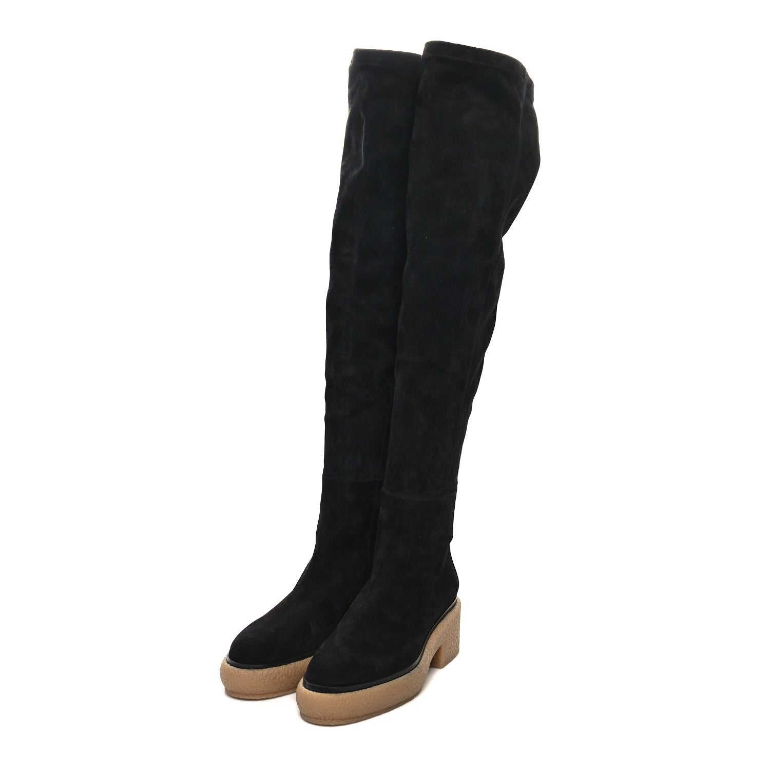 Hermes Velvet Goatskin Fallon 30 Boots 38.5 Black 3 of 7