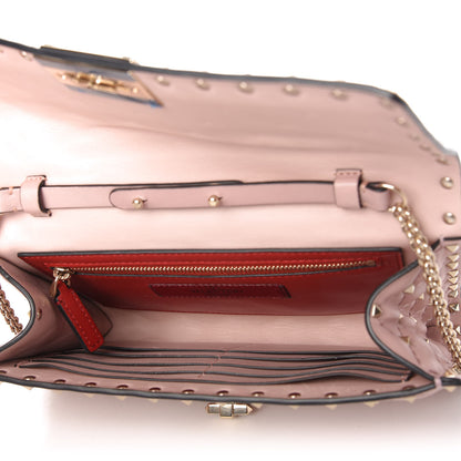Valentino Garavani Nappa Rockstud Spike Wallet on Chain Water Rose 5 of 9