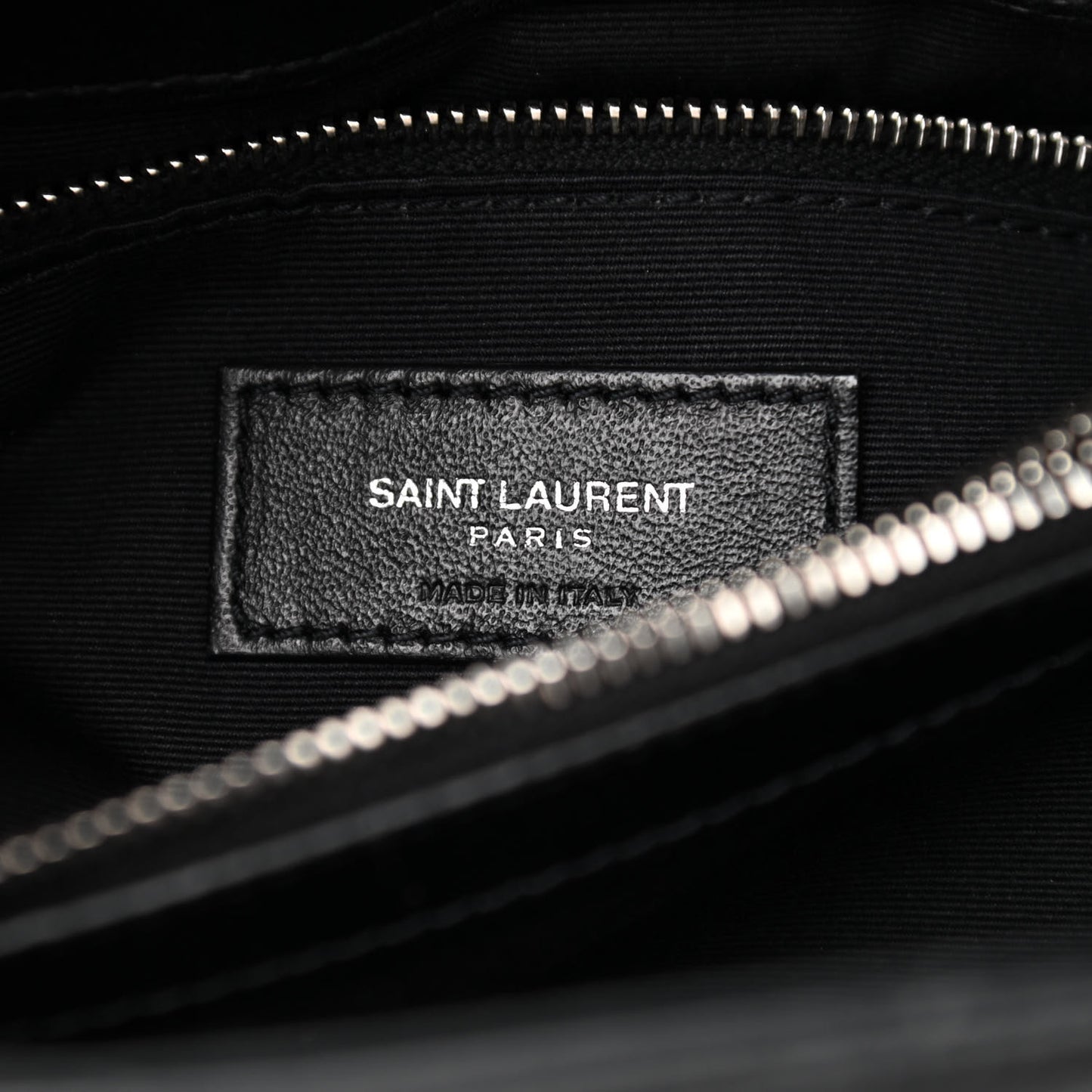 Calfskin Y Quilted Monogram Medium Loulou Chain Satchel Black