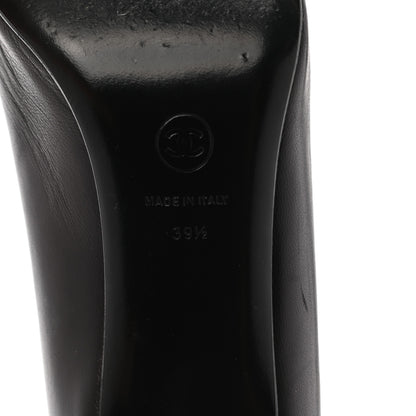 Chanel Lambskin Cap Toe CC Pumps 39.5 Black 6 of 8