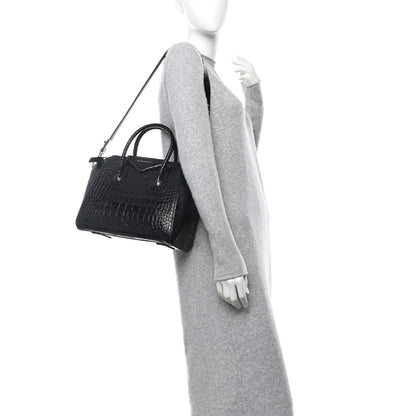 Givenchy Calfskin Crocodile Embossed Small Antigona Black 2 of 10