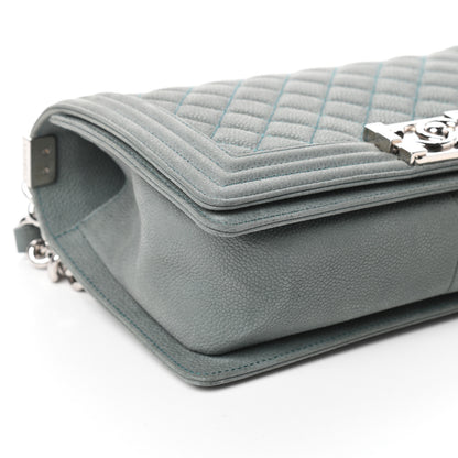 Chanel Iridescent Caviar Quilted Medium Boy Flap Green 8 of 9