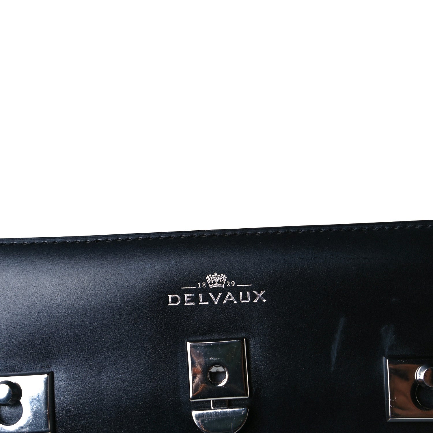 Delvaux Calfskin MM Tempete Satchel Black 8 of 8