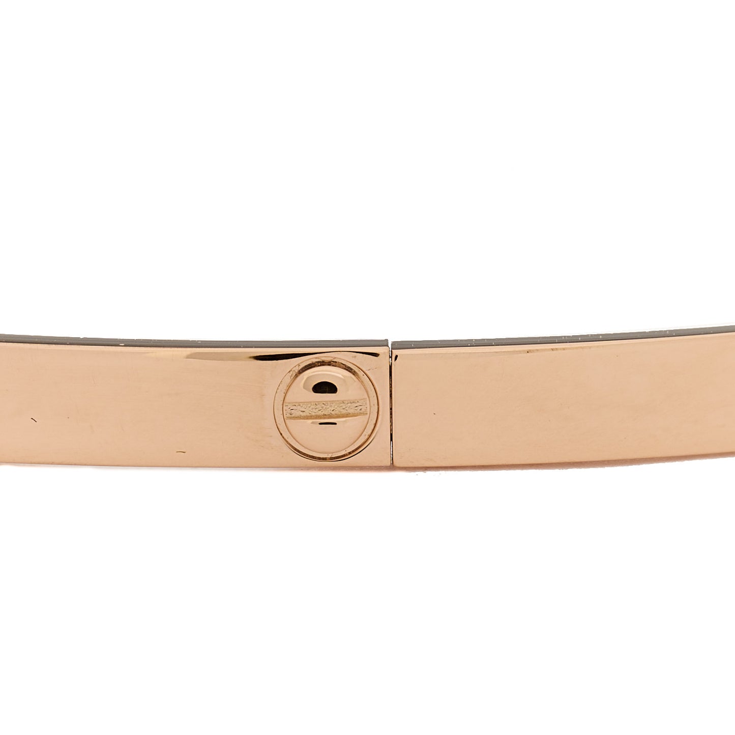 18K Pink Gold 6 Diamond Small LOVE Bracelet 17