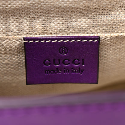 Gucci Calfskin Small Snaffle Bit Shoulder Bag Purple 6 of 13