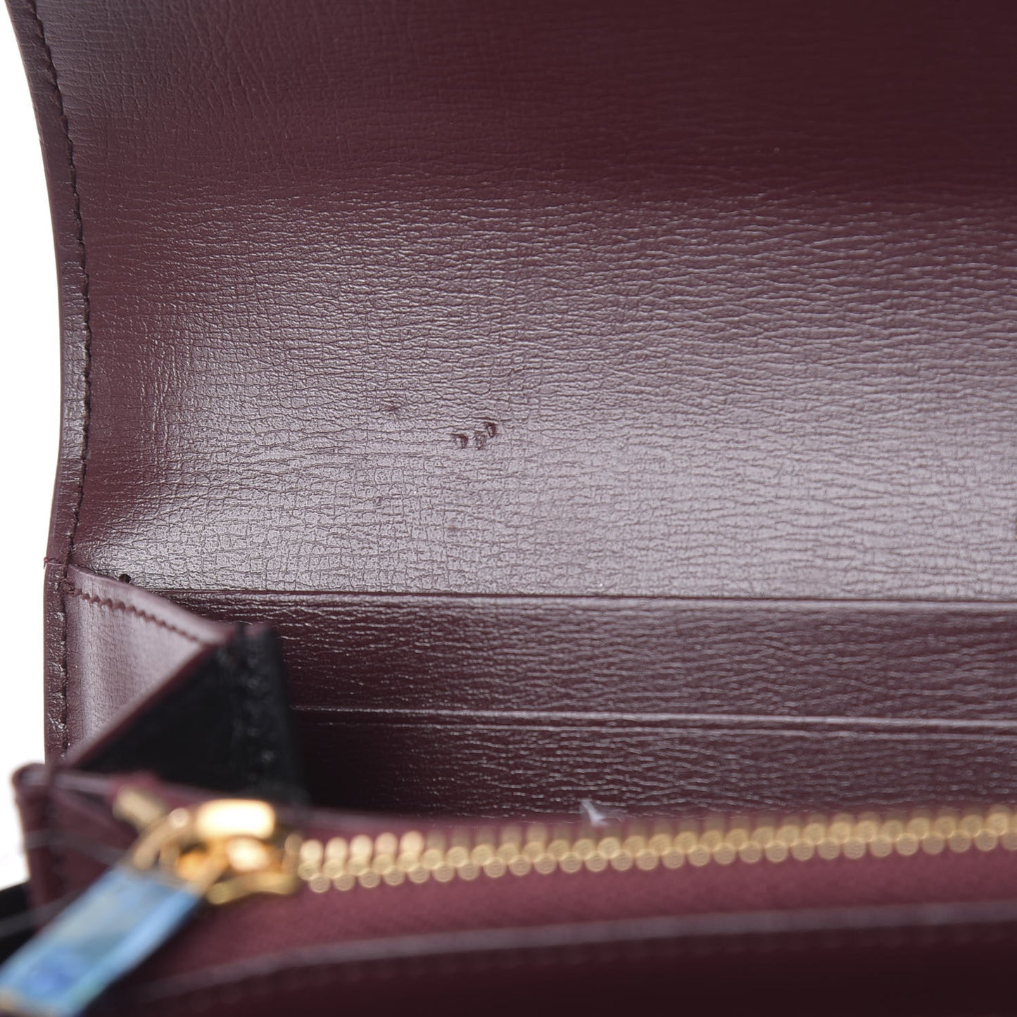 Calfskin Bellechasse Flap Clutch Wallet Rouge Legion