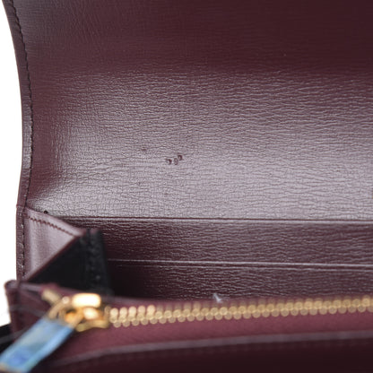 Saint Laurent Calfskin Bellechasse Flap Clutch Wallet Rouge Legion 8 of 8