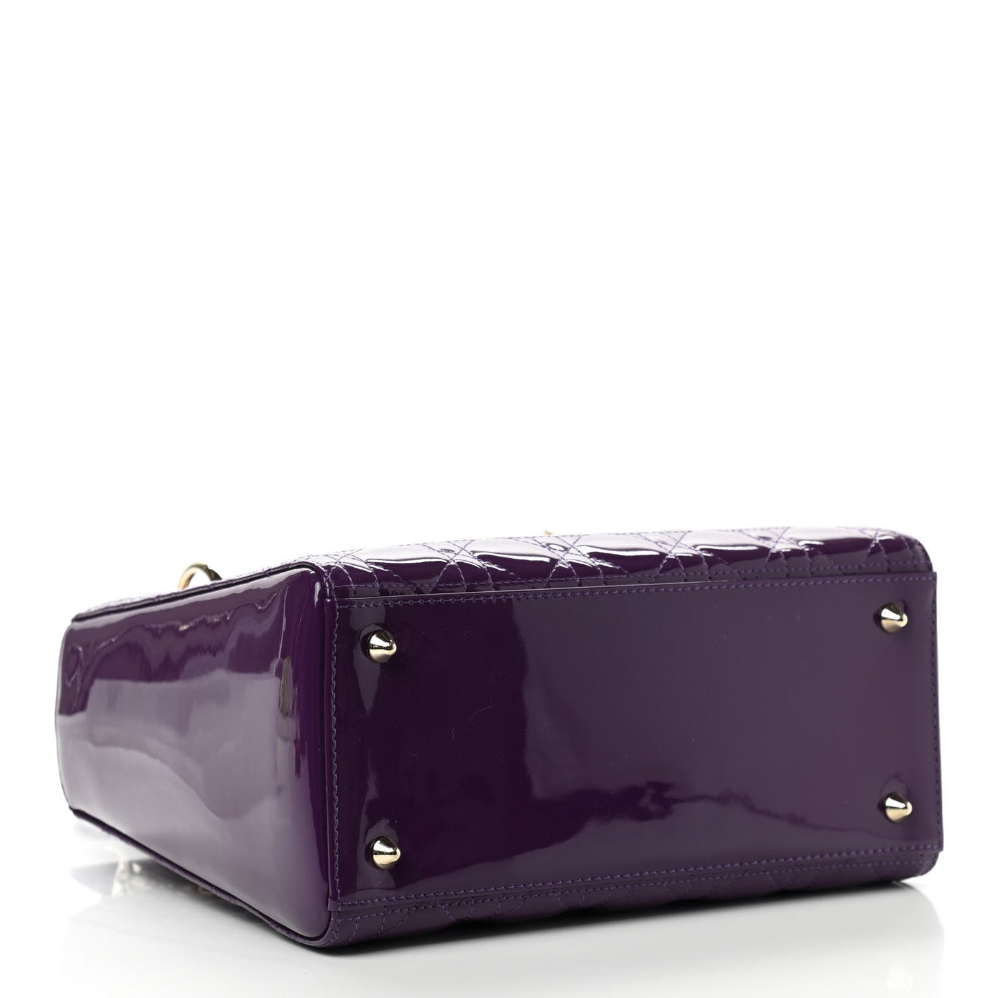 Patent Cannage Medium Lady Dior Violet Purple