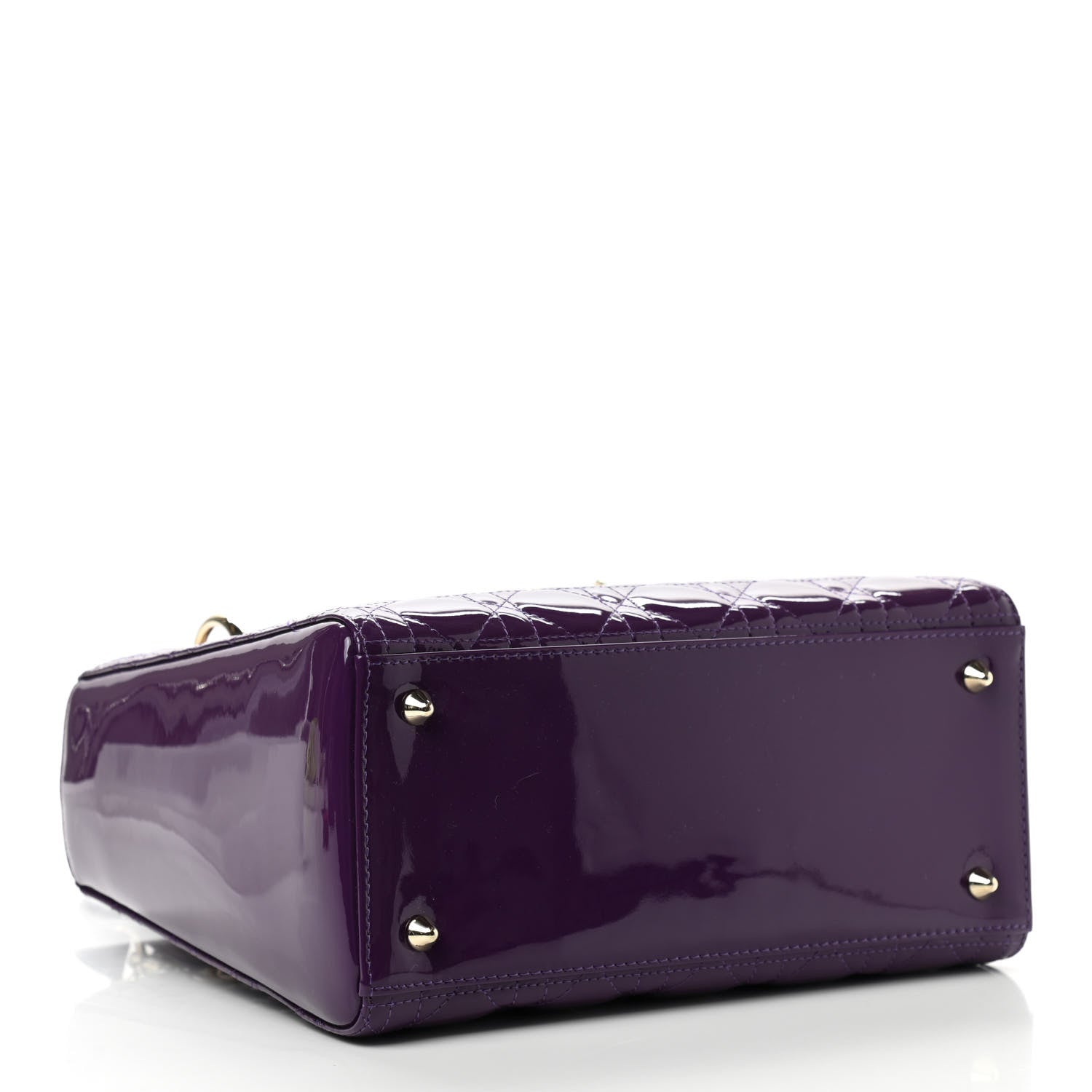 Christian Dior Patent Cannage Medium Lady Dior Violet Purple 4 of 10