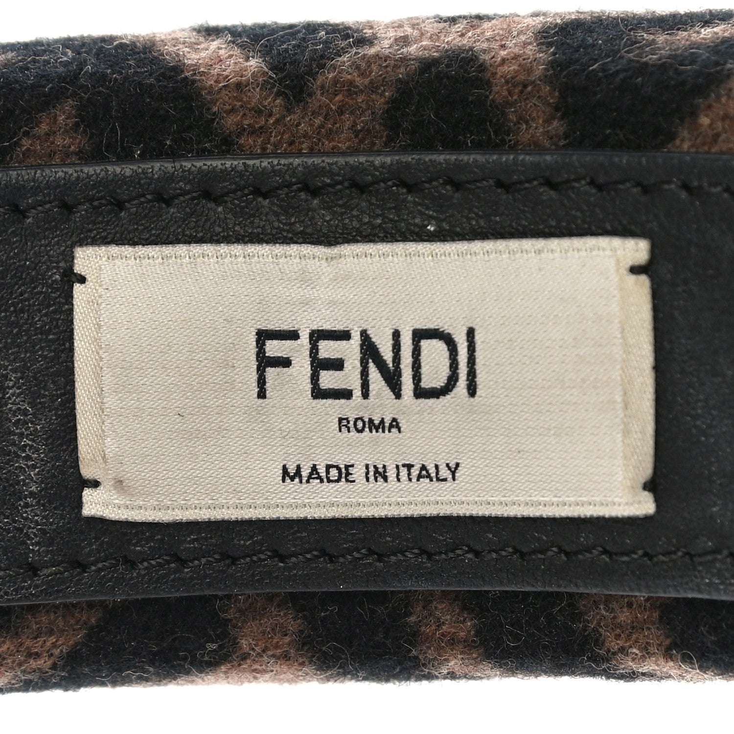 Fendi Wool Cashmere FF Logo Headband Tobacco 4 of 7