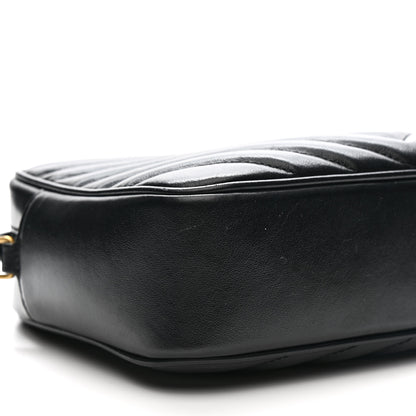 Saint Laurent Calfskin Matelasse Monogram Lou Camera Bag Black 9 of 10
