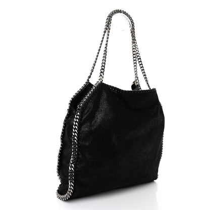 Stella McCartney Shaggy Deer Falabella Fold Over Tote Black 3 of 9