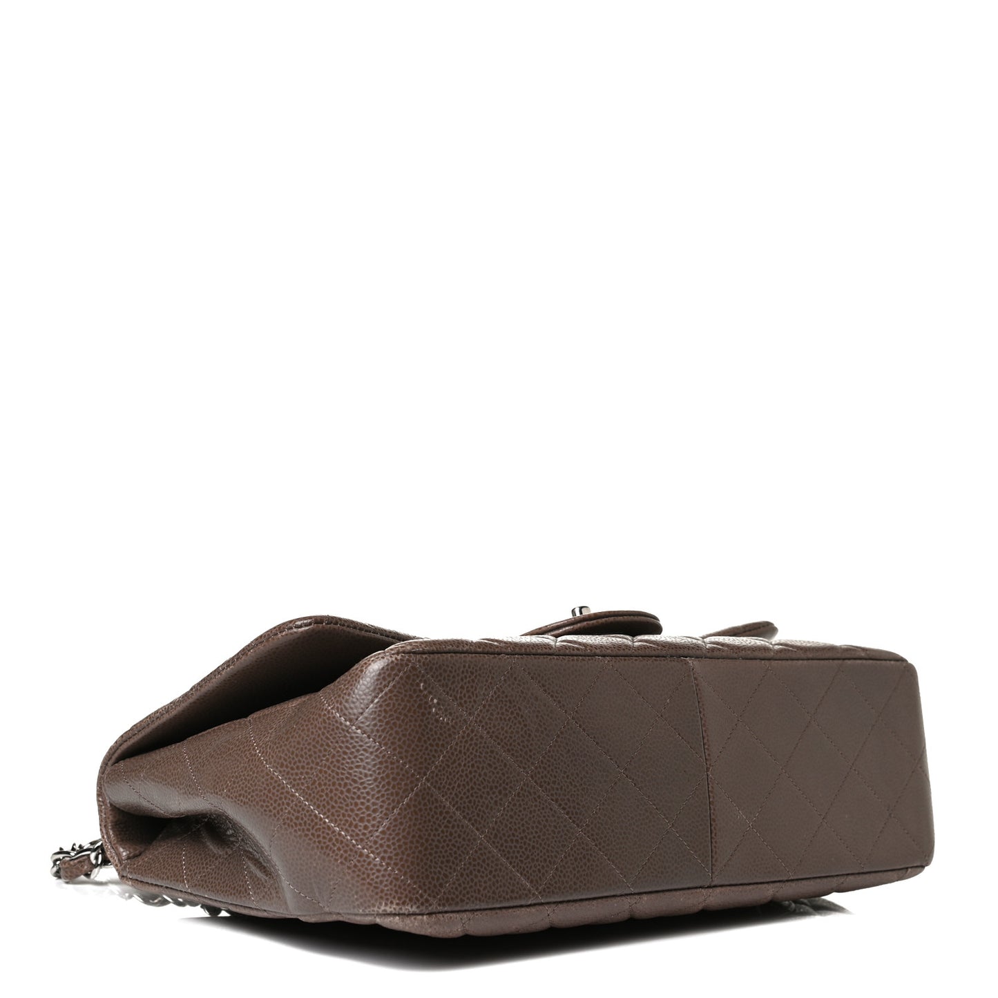 Caviar Quilted Jumbo Single Flap Brown