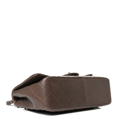 Chanel Caviar Quilted Jumbo Single Flap Brown 4 of 18