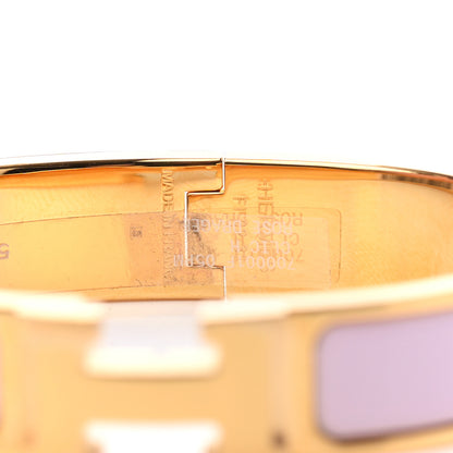 Hermes Enamel Narrow Clic Clac H Bracelet PM Rose Dragee 3 of 3