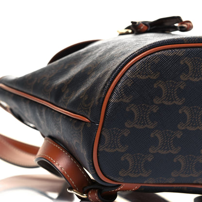 Celine Triomphe Canvas Calfskin Mini Folco Backpack Tan 5 of 9
