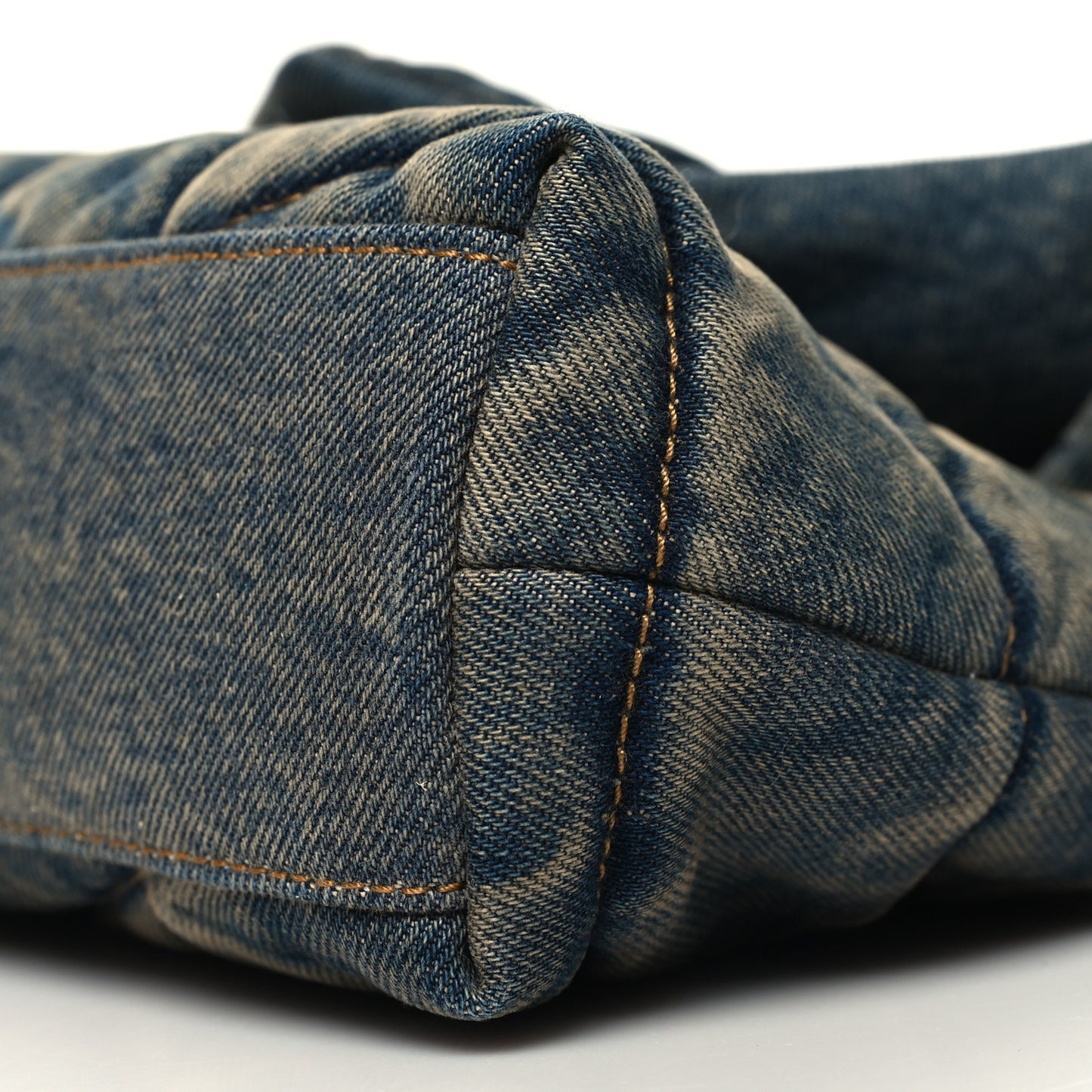 Denim Quilted Toy Loulou Puffer Monogram Chain Satchel Rodeo Blue