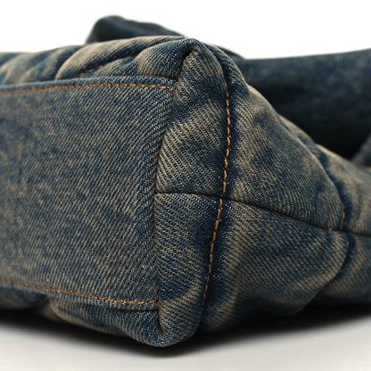 Saint Laurent Denim Quilted Toy Loulou Puffer Monogram Chain Satchel Rodeo Blue 10 of 11