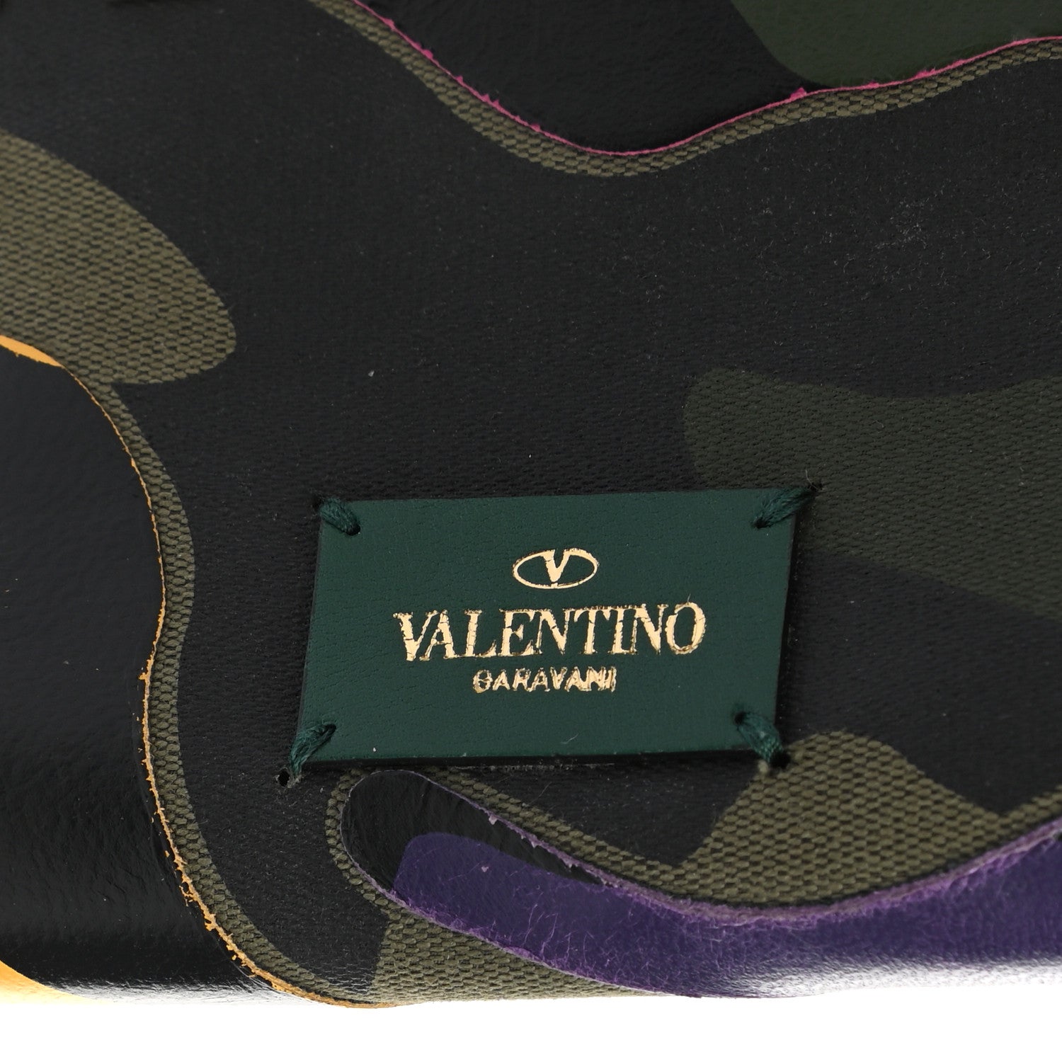Valentino Garavani Nappa Canvas Camouflage Rockstud Zip Coin Purse Multicolor 9 of 10
