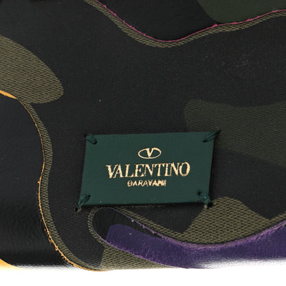 Valentino Garavani Nappa Canvas Camouflage Rockstud Zip Coin Purse Multicolor 9 of 10