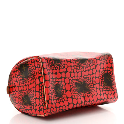 Louis Vuitton Monogram Kusama Town Speedy 30 Red 4 of 13