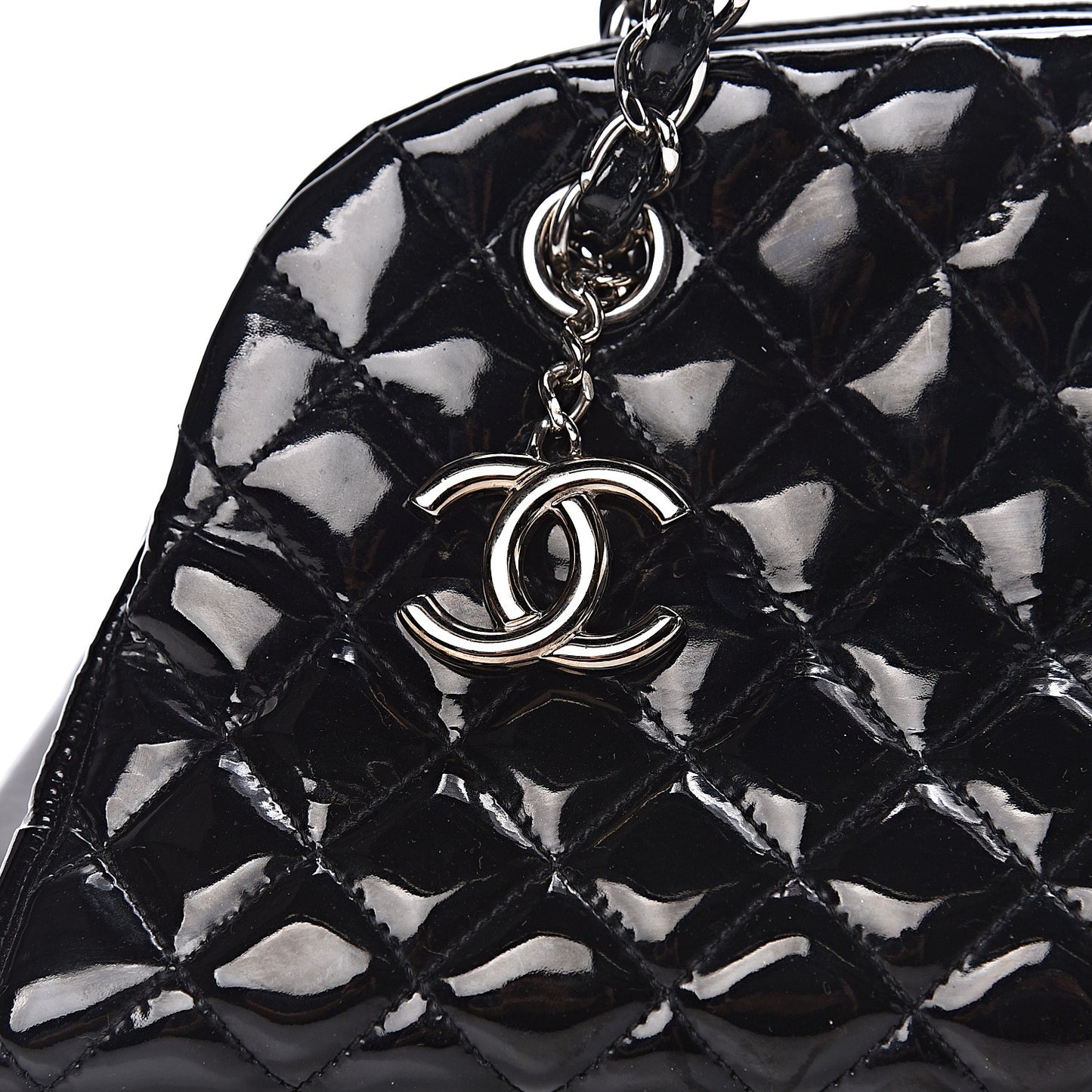 Patent Quilted Medium Just Mademoiselle Black