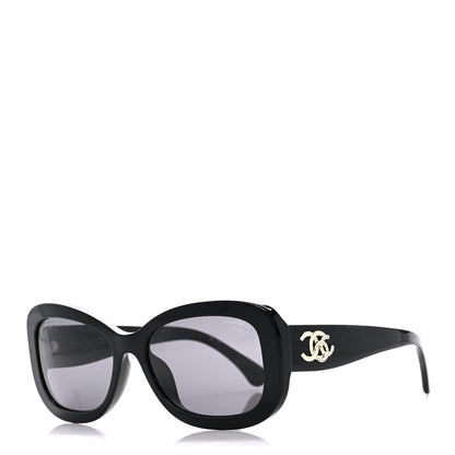 Chanel Acetate Oval CC Sunglasses 5468-B Black 1 of 10