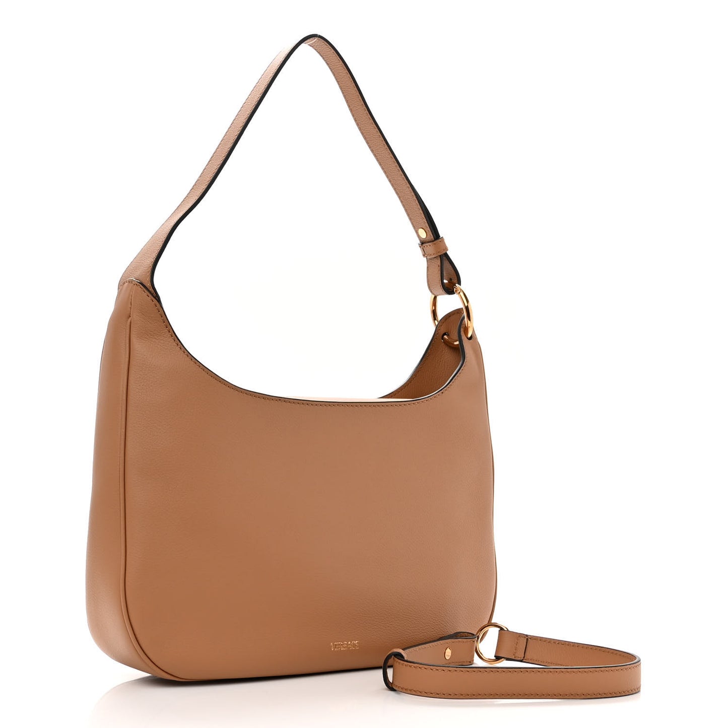 Calfskin La Medusa Medium Hobo Crossbody Brown