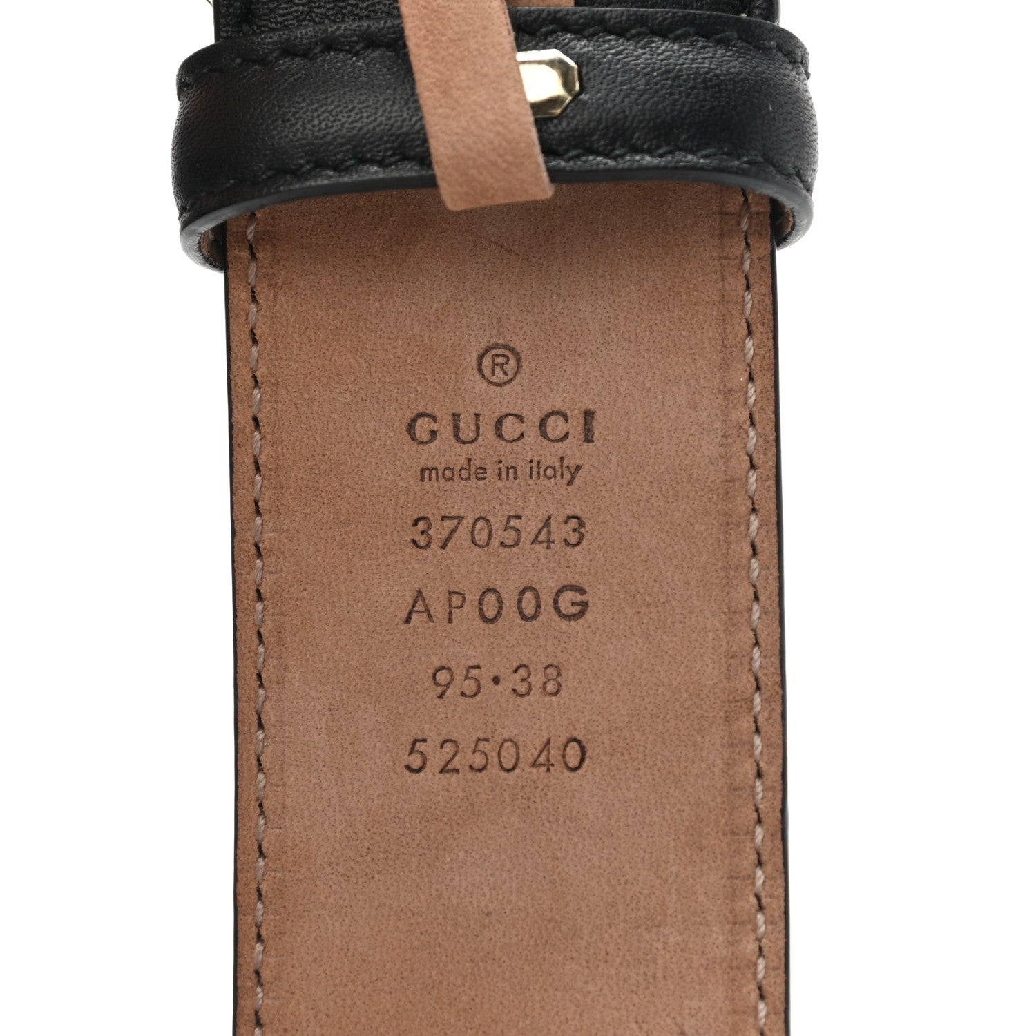 Gucci Calfskin Interlocking G 37mm Belt 95 38 Black 5 of 6