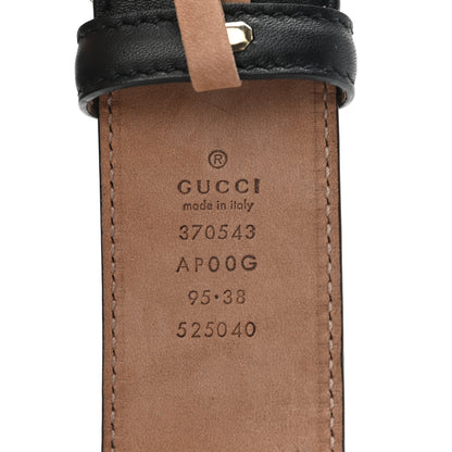 Gucci Calfskin Interlocking G 37mm Belt 95 38 Black 5 of 6