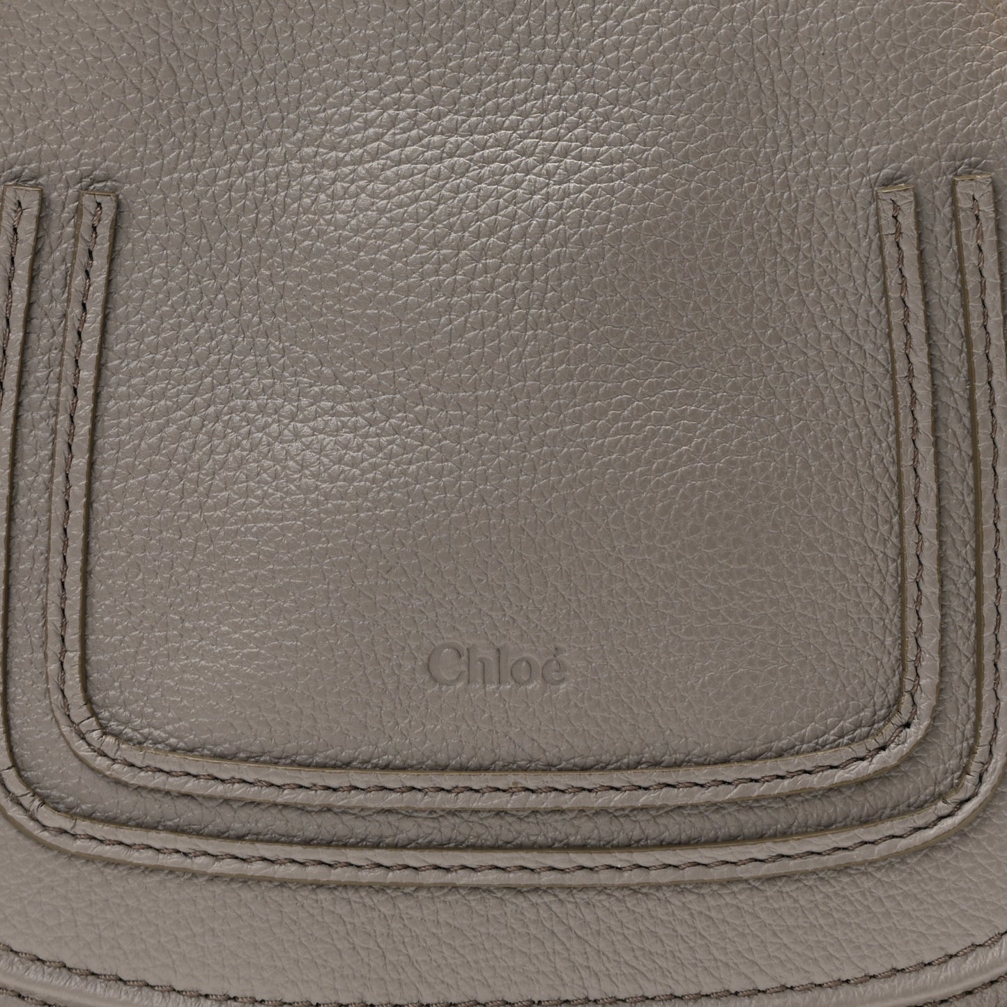 Calfskin Small Marcie Saddle Shoulder Bag Cashmere Grey