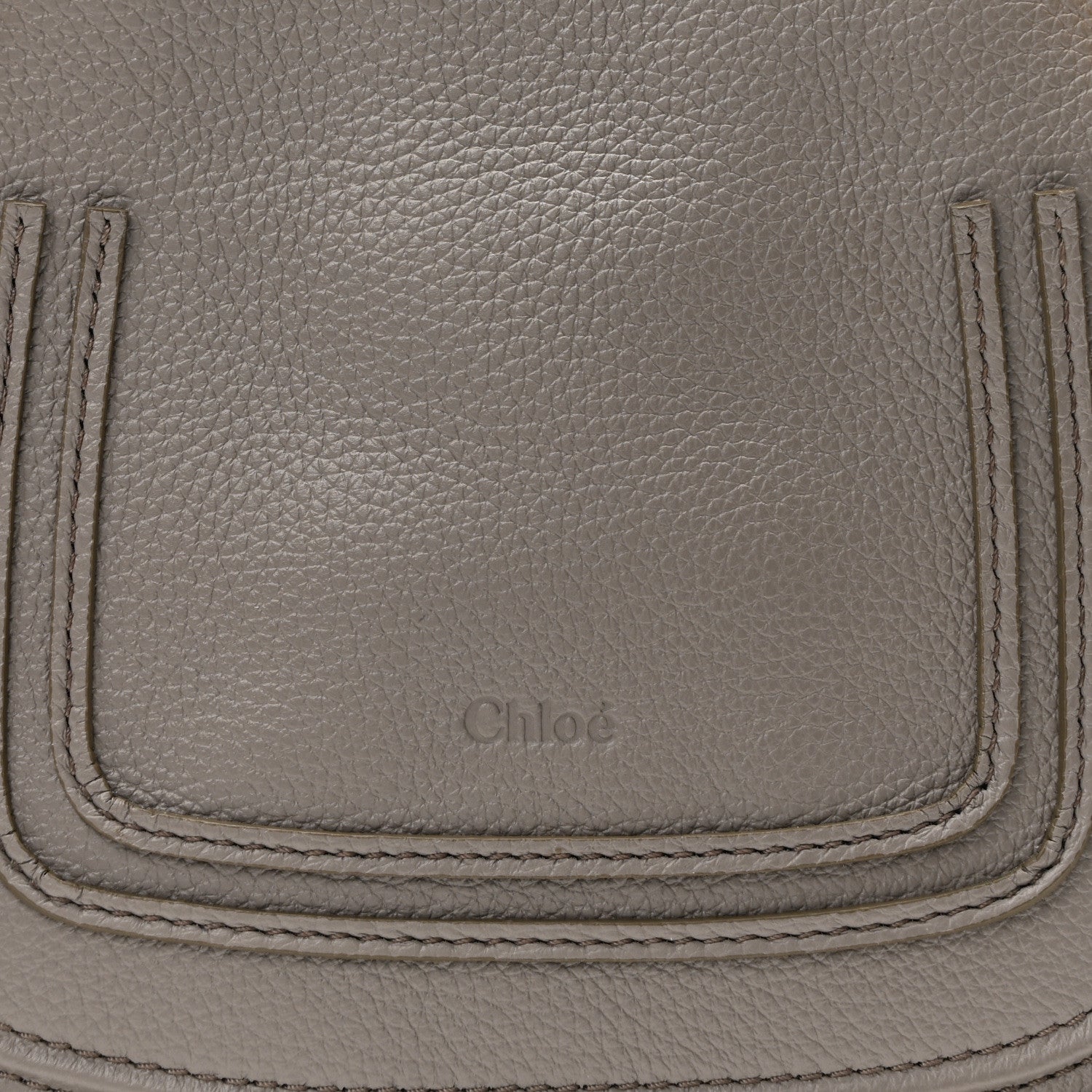 Chloe Calfskin Small Marcie Saddle Shoulder Bag Cashmere Grey 8 of 10