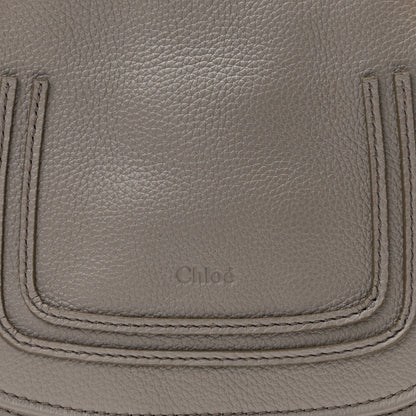 Chloe Calfskin Small Marcie Saddle Shoulder Bag Cashmere Grey 8 of 10