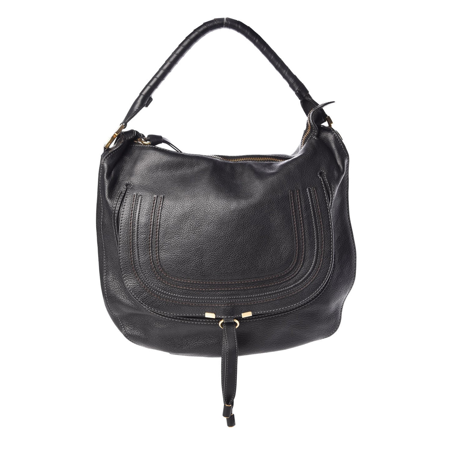 Calfskin Large Marcie Hobo Black