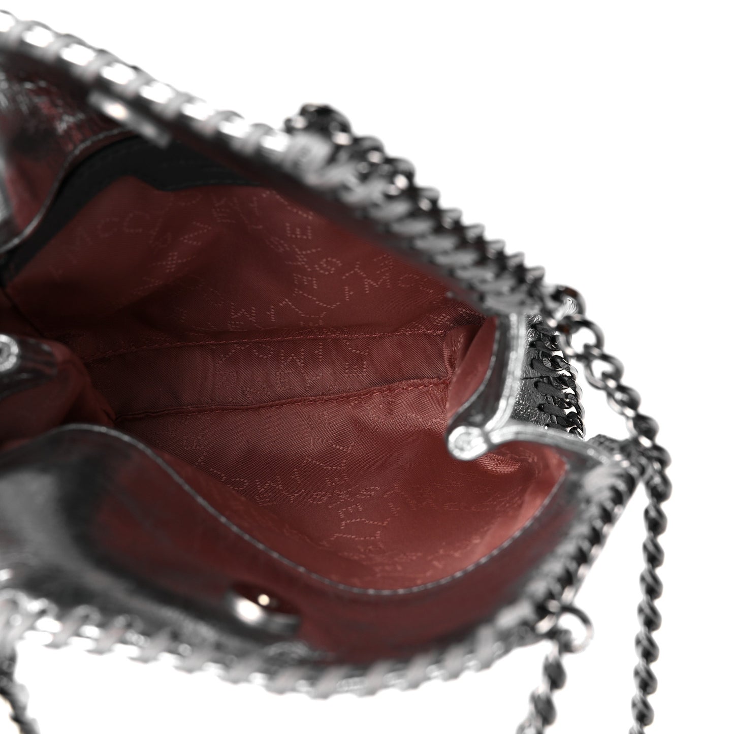 Metallic Eco Alter Nappa Tiny Falabella Tote Silver