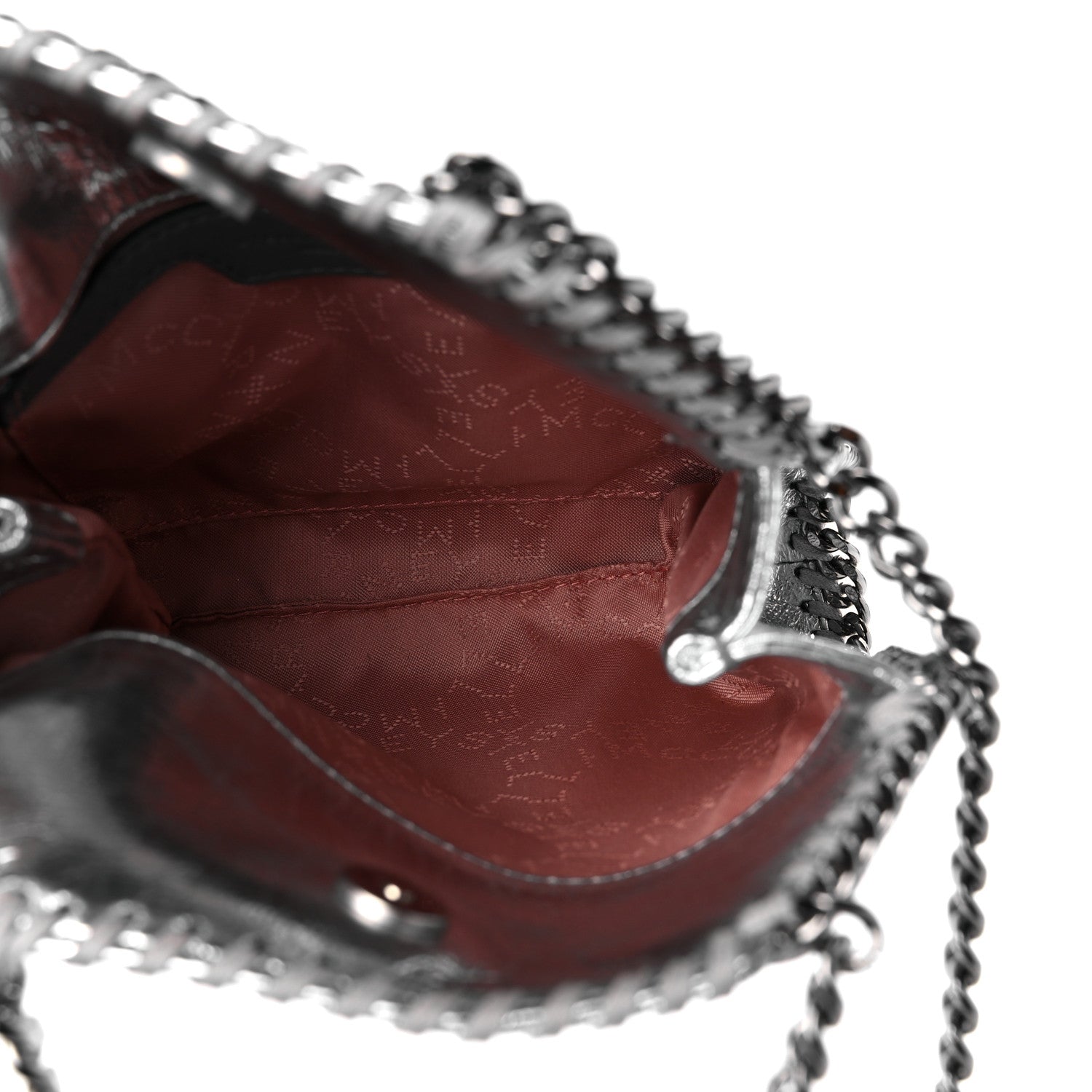 Stella McCartney Metallic Eco Alter Nappa Tiny Falabella Tote Silver 5 of 9