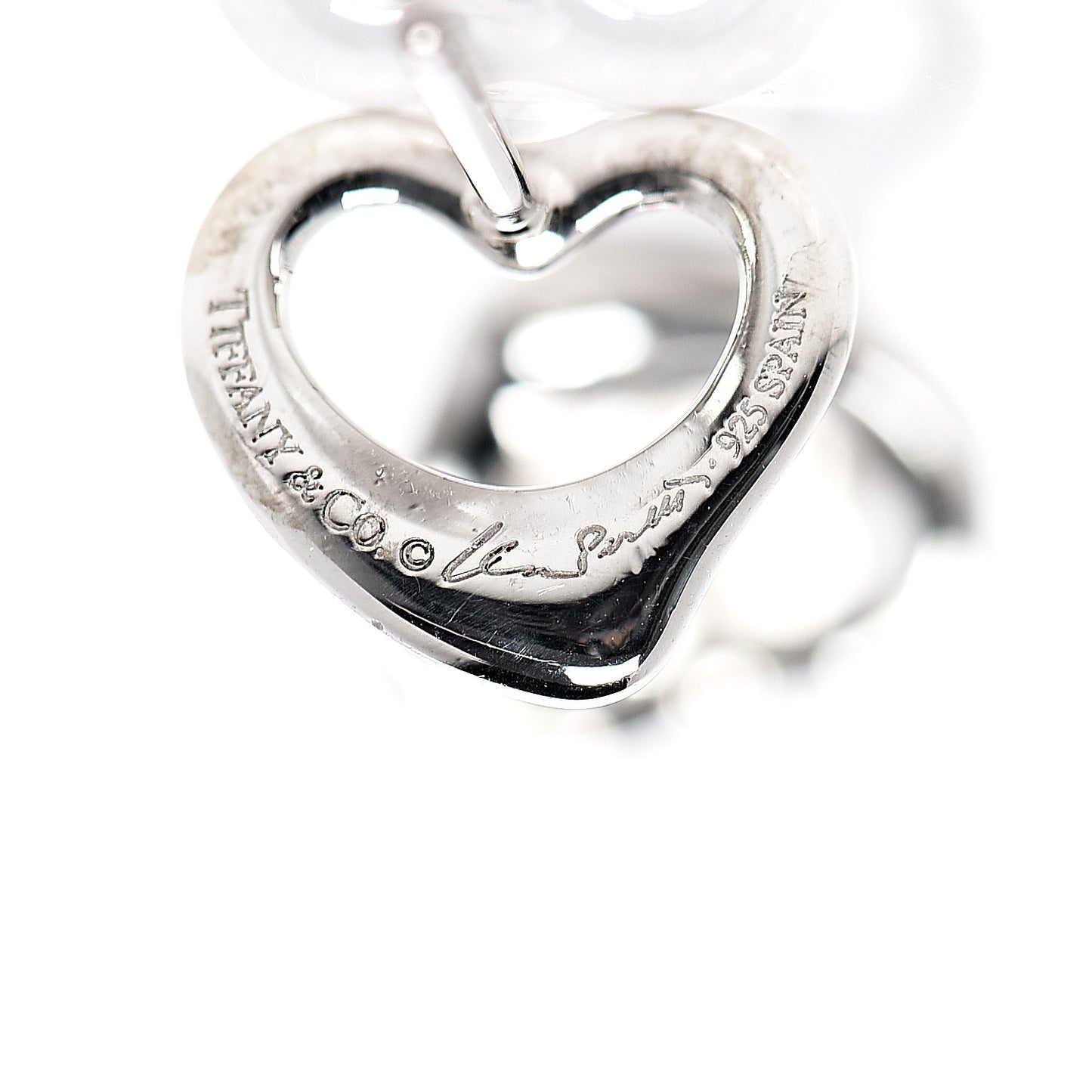 Sterling Silver 11mm Elsa Peretti Open Heart Earrings