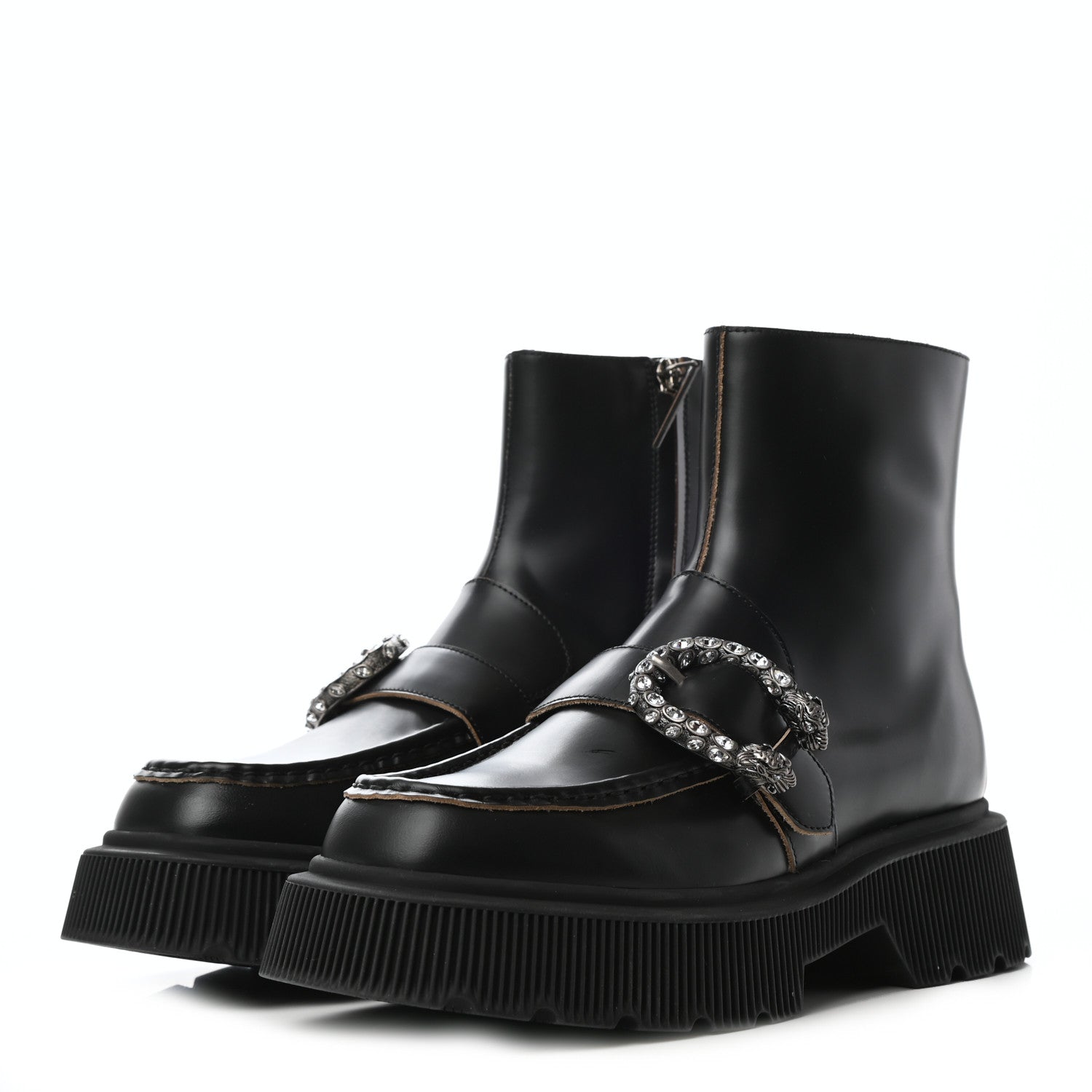 Gucci Cordovan Lux Dionysus Hunder Boots 39.5 Black 4 of 9