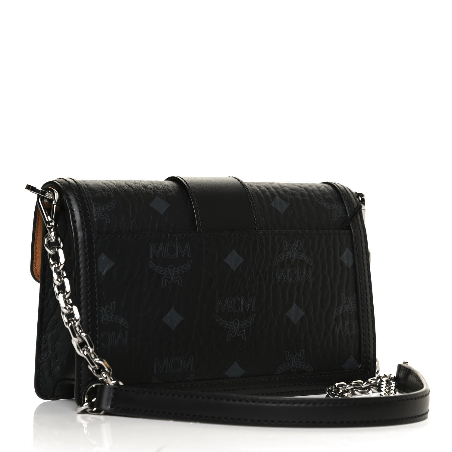 MCM Visetos Mini Tracy Crossbody Bag Black 2 of 11