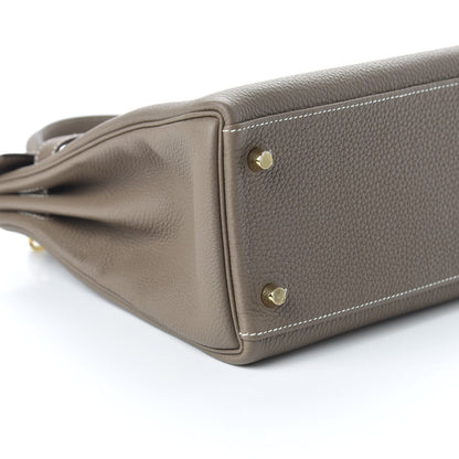 Hermes Togo Kelly Retourne 32 Etoupe 6 of 11