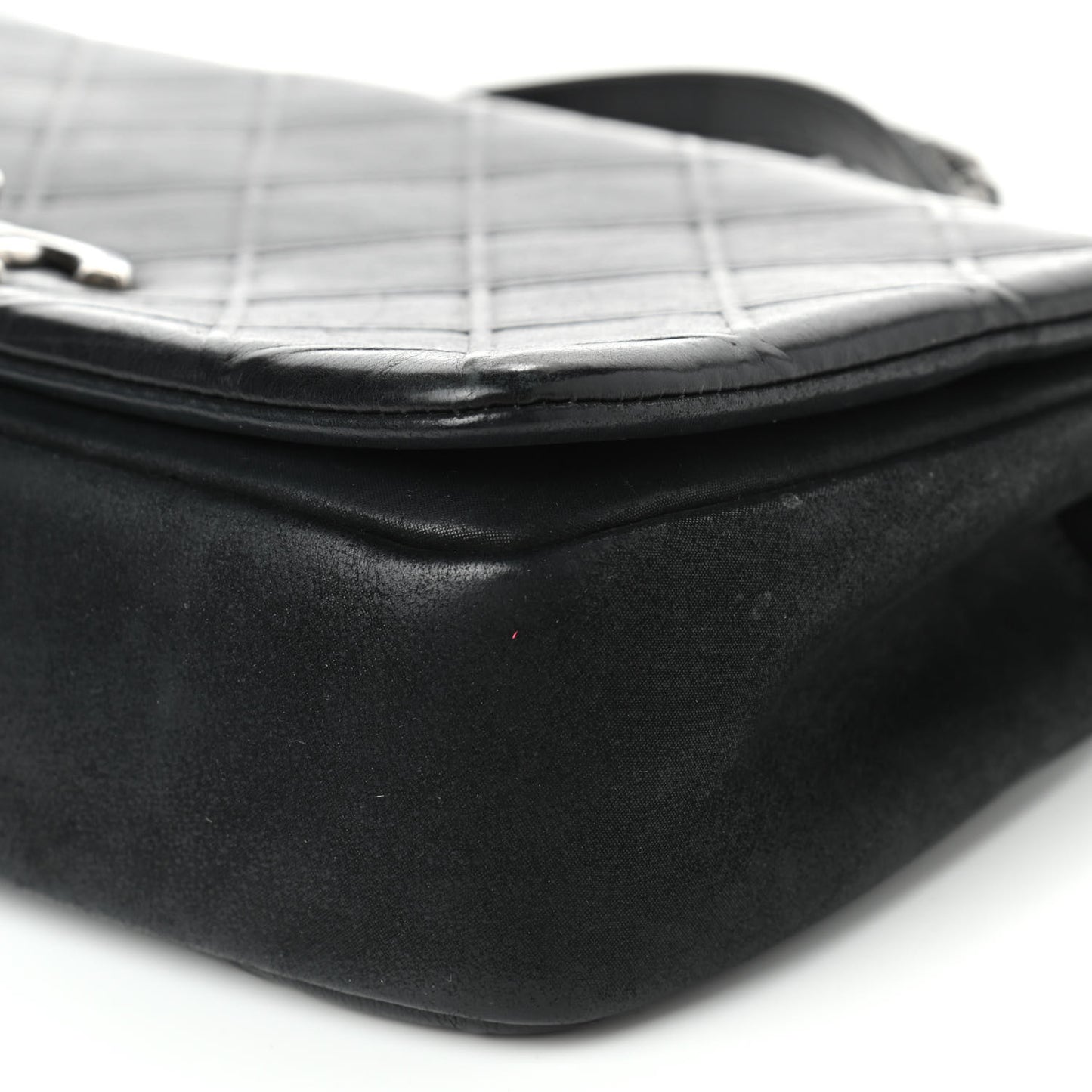 Calfskin Diamond Embossed New Chic Flap Black