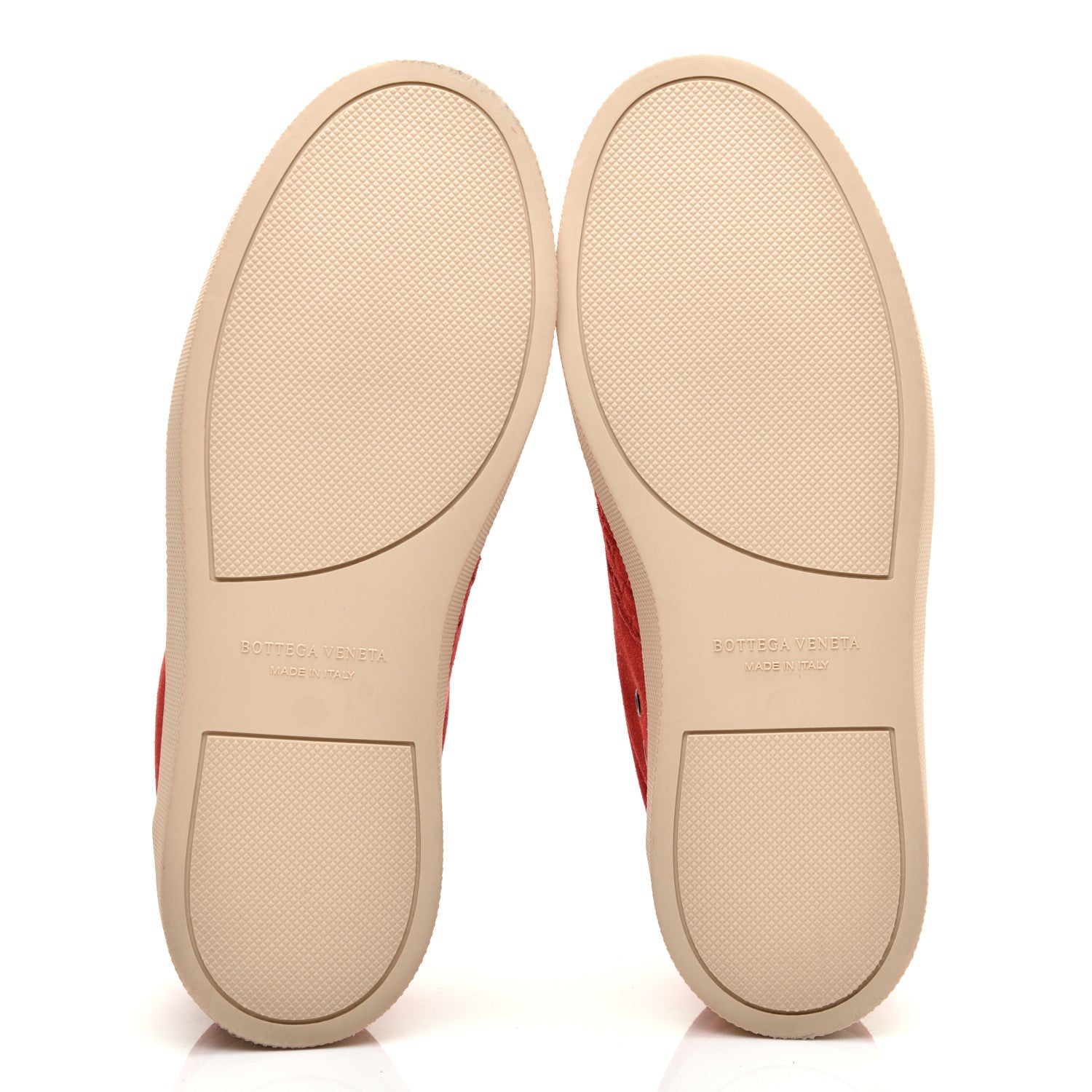 Bottega Veneta Suede Intrecciato Lace Up Sneakers 41 Red 5 of 7
