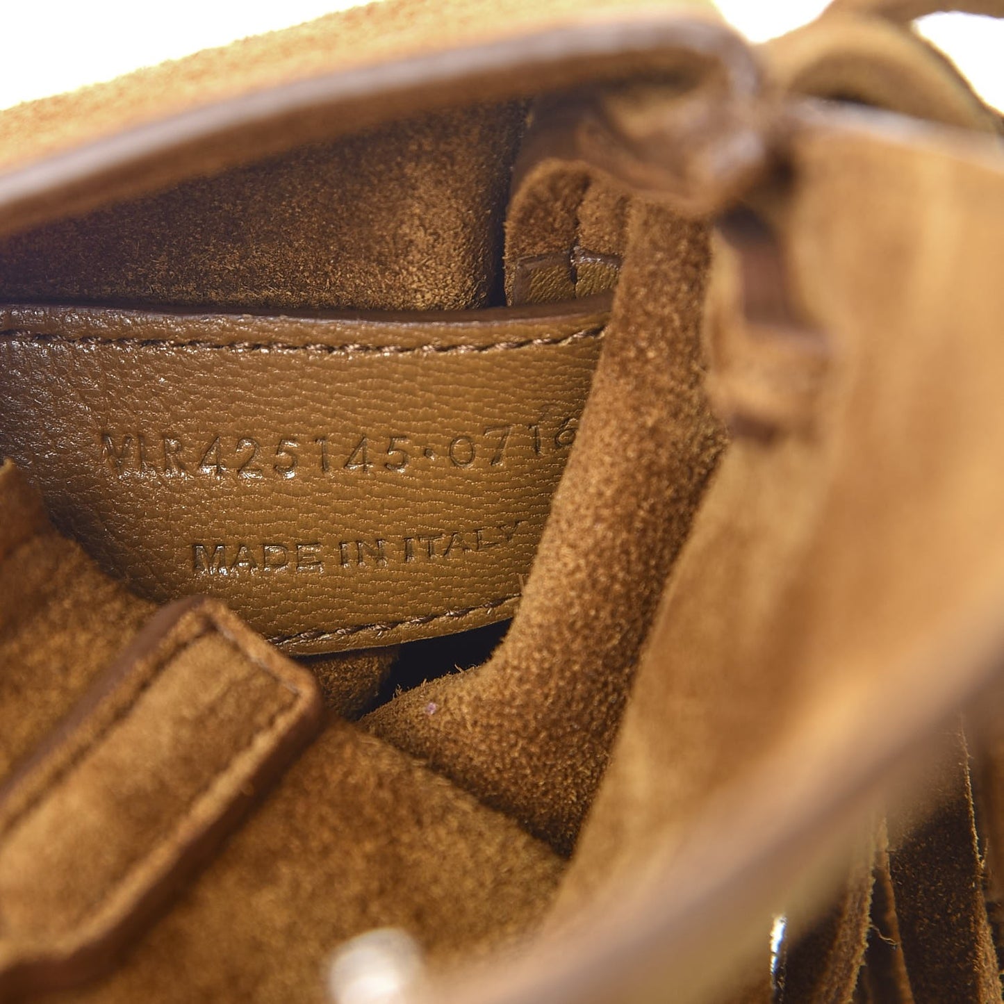 Suede Fringe Toy Monogram Anita Crossbody Bag Light Ocre