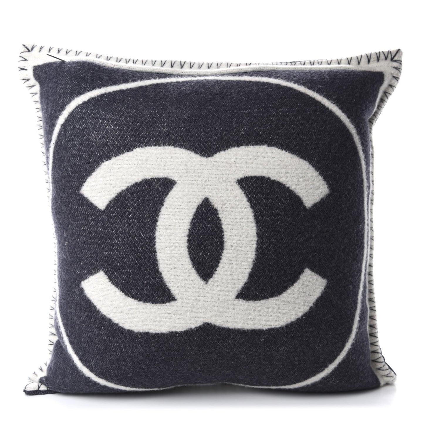 Merino Wool Cashmere CC Pillow Navy Blue