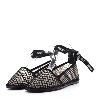 Christian Dior Suede Resille Nicely-D Ballet Flat 37 Black 3 of 10