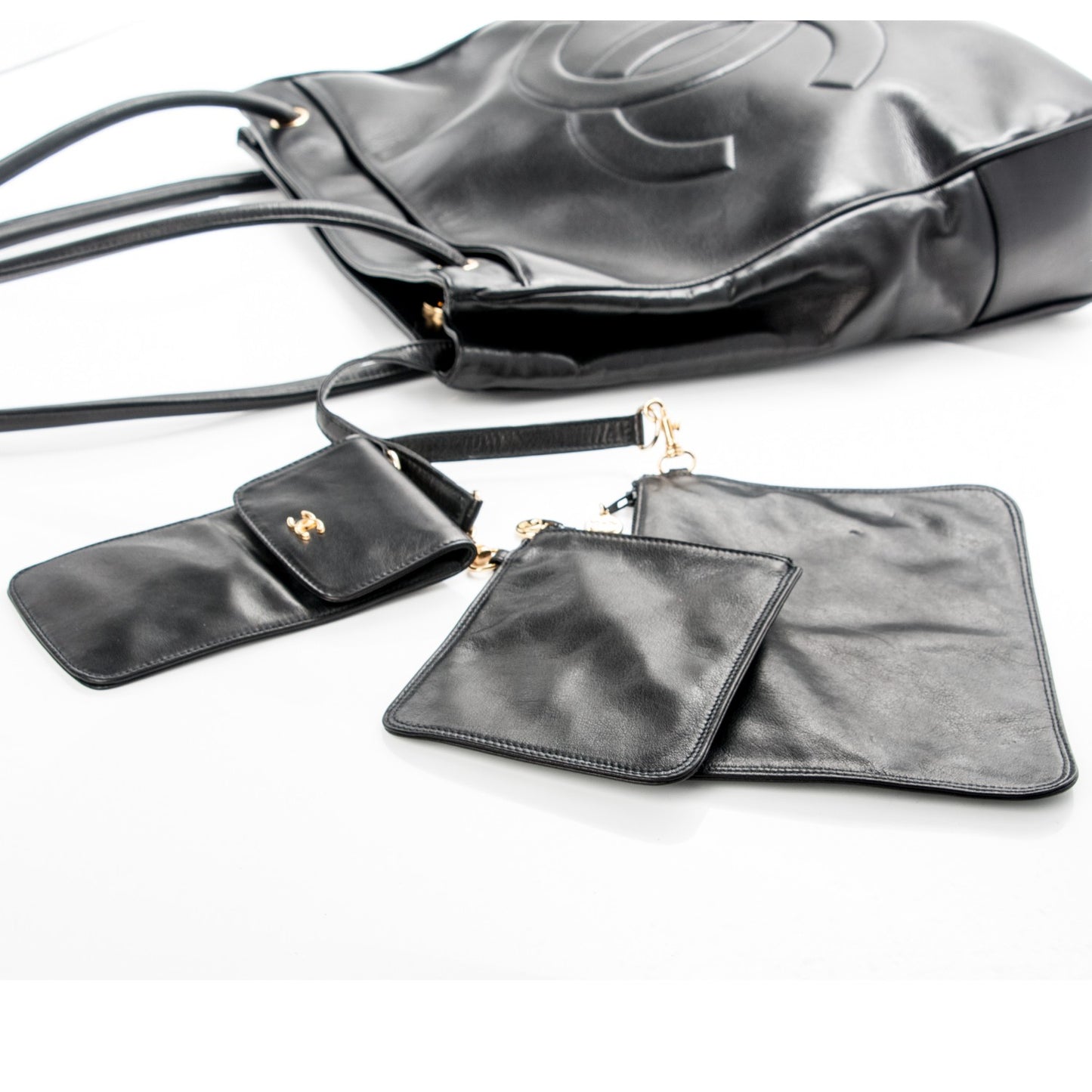 Lambskin CC Tote Black
