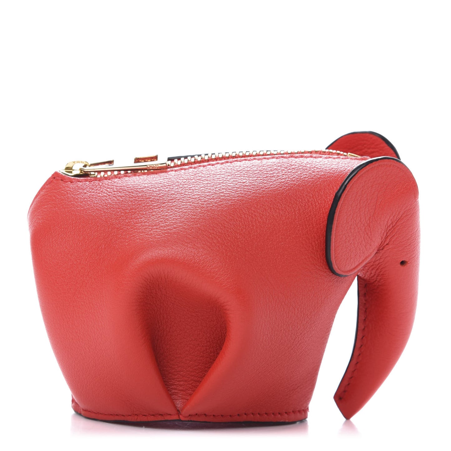 Calfskin Elephant Coin Purse Red