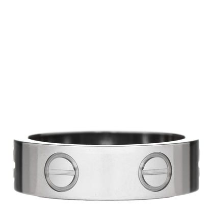 Cartier 18K White Gold 5.5mm LOVE Ring 51 5.75 3 of 5