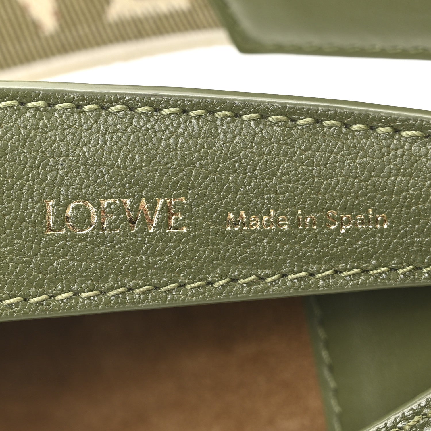 Loewe Satin Calfskin Jacquard Small Luna Bag Avocado Green 6 of 9